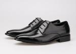 Flats Men Formal Dress Shoes Black Genuine Leather Lace Up Shoes For Business