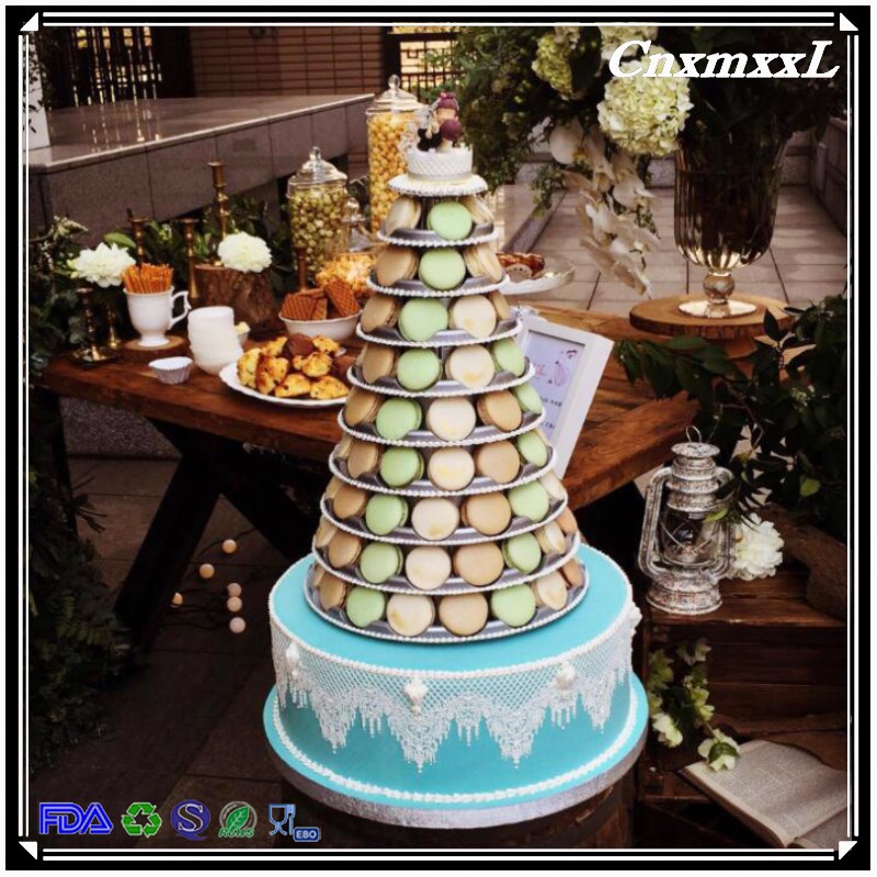 Clear Plastic 10 Tier Macaron Stand 62cm Macaron Wedding Display