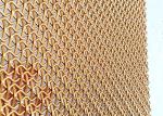 Crimped Wire Decorative Stainless Steel Woven Mesh Gold Color 5mm Wrap Pitch