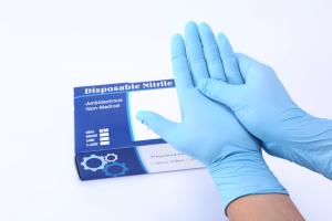 Wholesale Ambidextrous Non Medical Disposable Nitrile Gloves With Powdered Free from china suppliers
