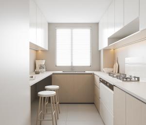 Wholesale Modular Wood Finish Melamine Kitchen Furniture Custom Kitchen Cabinet from china suppliers