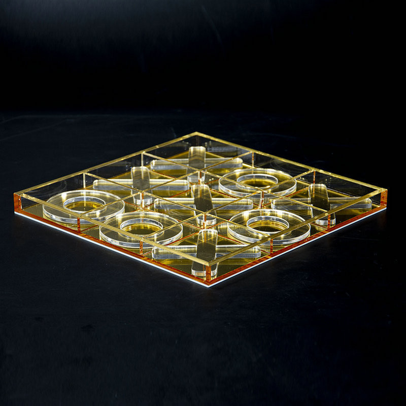 Outdoor Acrylic Tic Tac Toe Board Game XO Game Acrylic Chess Set Custom Color
