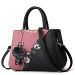 Waterproof Elegant Chinese Traditional Flower Vase Handbags Leather Tote Bags