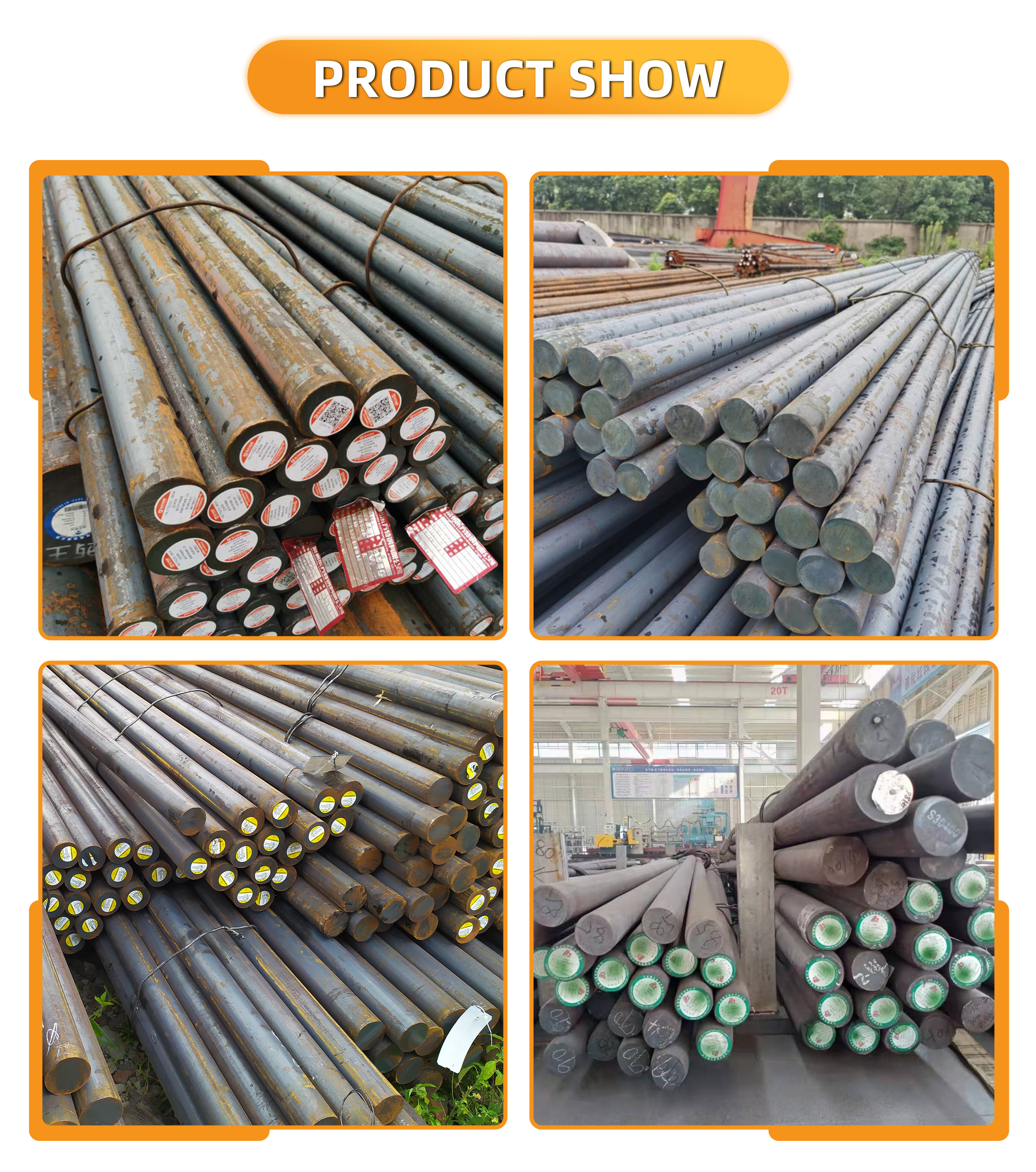 High Speed Steel HSS Carbon Steel Round Bar ASTM A515M S235JR S355JR For Machinery