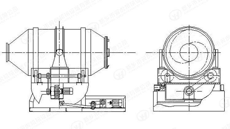 EYH Stainless Steel Mixing Machine Two Dimensional Movement Lab Powder Mixer Rotating