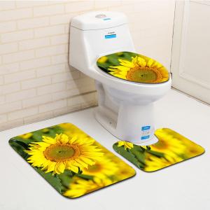 Wholesale Polyester Sunflower Toilet Seat Cushion Toilet Lid Cover Set from china suppliers