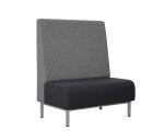 Single Side Fast Food Restaurant Booth Seating Fabric Sofa Furniture Customizabl