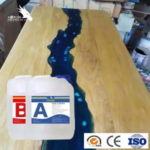 Wholesale DIY Art Craft Wood Epoxy Resin High Gloss Transparent Viscous Liquid from china suppliers
