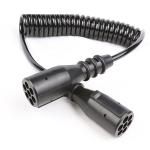Corrosion Resistant Trailer Power Cord Cable Coiled Trailer Cable 7 Core Black