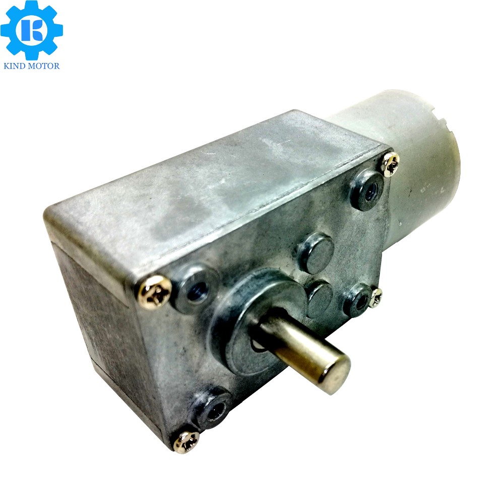 Gear Reduction Micro Worm Gear Motor 12v CW Rotation With 6mm Shaft
