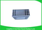 Grey Industrial Euro Stacking Containers Foldable Transport Non - Slip PP