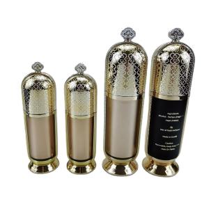 Wholesale Acrylic Gold Crown Emulsion Bottle Cosmetic Packaging Bottle 50g 120g Luxury Acrylic from china suppliers