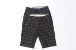 100% Cotton Chino Plaid Shorts Outfit Men Navy Black For Sports