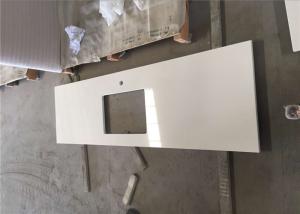 Wholesale White Quartz Prefab Stone Countertops For Restaurant Single Sink Bench Top from china suppliers