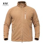 Woodland Camouflage Men's Polar Fleece Combat Jacket for Winter Outdoor