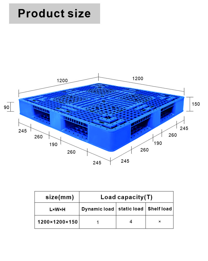ISO 1212x150mm Certified Single Face Pallets for Easy Transportation and Storage