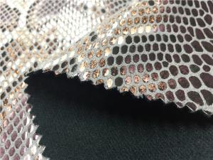 Wholesale Snake Skin Pattern Imitation Leather Fabric Lamination On Garment from china suppliers