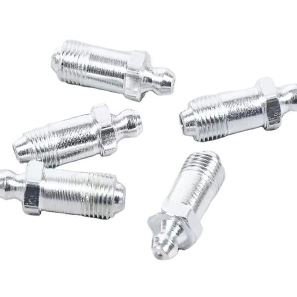 1/4"-19 BSP Grease Nipple Cap Stainless Steel Straight Fitting 90 degree for