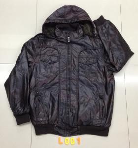 Wholesale L001 Men's pu jacket coat stock from china suppliers