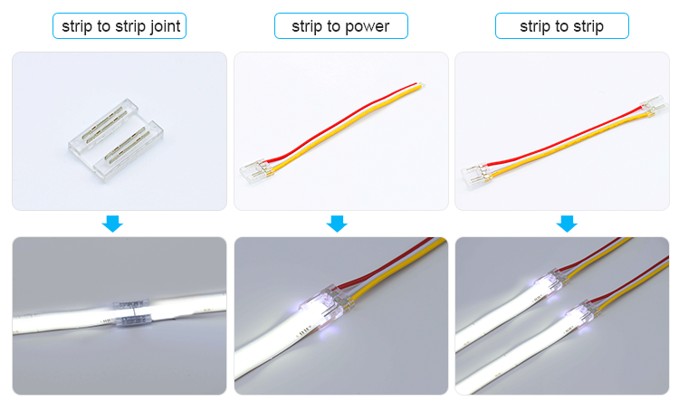 608LED Dimmable Cob Led Strip 10mm 5m Led Strip Lights With Adhesive Backing