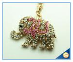 Rhinestone Elephant Keychain Animal Metal Key chain For Women Gift