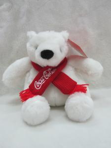 Wholesale Coca Cola Polar Bear Stuffed Animal Christmas Plush Toys 16cm Size from china suppliers