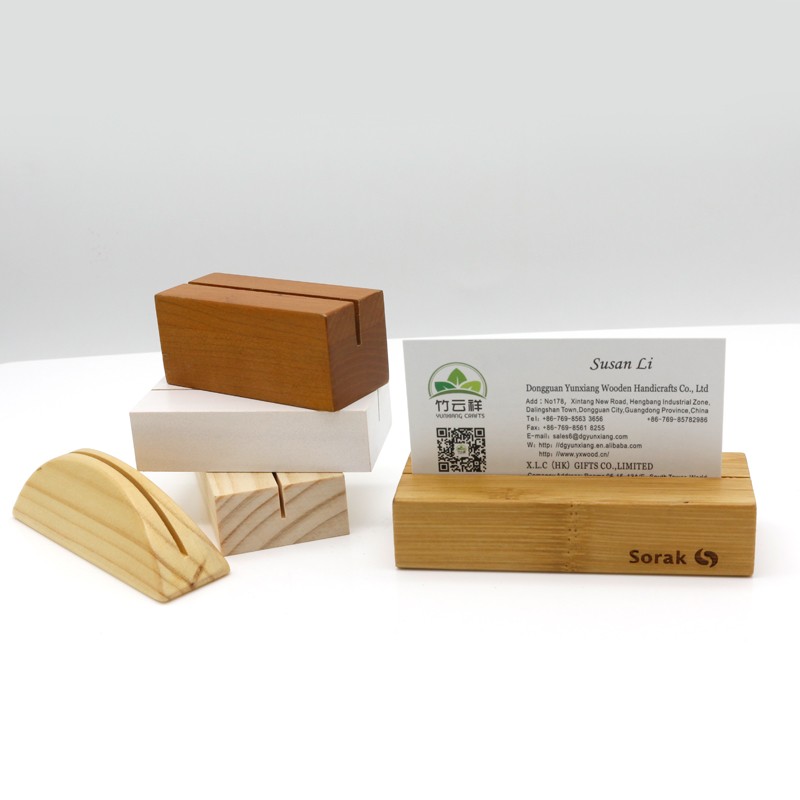 Wooden Place Cards Base Wood Menu Stand Home Office Wedding Decor