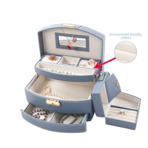 Wholesale Empty Leather Travel Jewellery Box , Oem Colorful Leather Storage Case from china suppliers