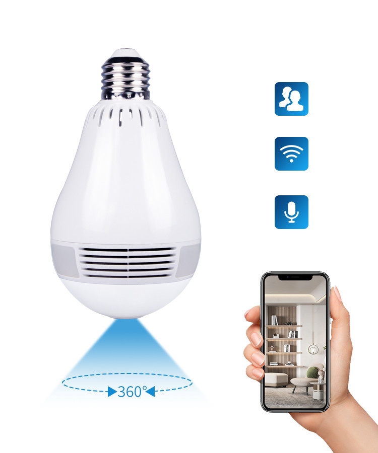 1080P Spy Light Bulb Hidden Camera Wifi With Audio E27 Lamp Holder
