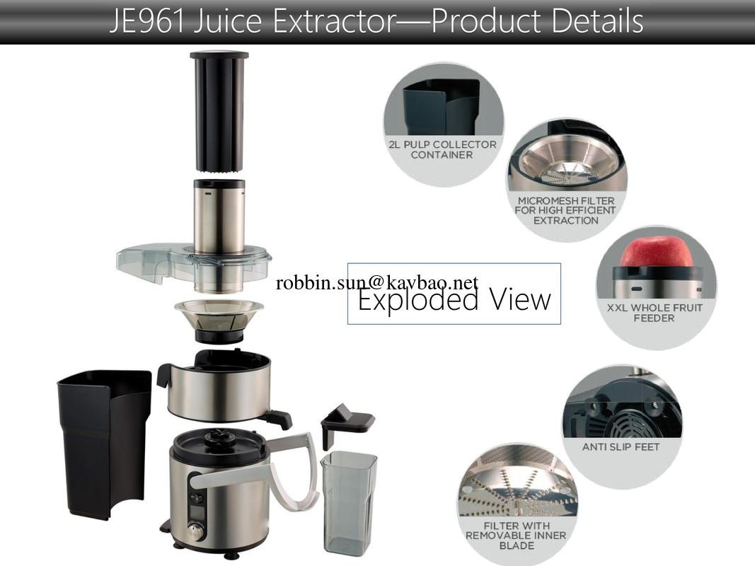 1000W Stainless Steel Luxury Juice Extractor with LCD