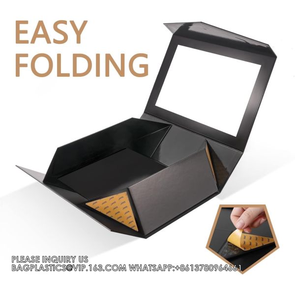 Black Gift Box For Present Contains Ribbon, Card, Groomsman Proposal Box, Extra Large Gift Box With Magnetic Lid