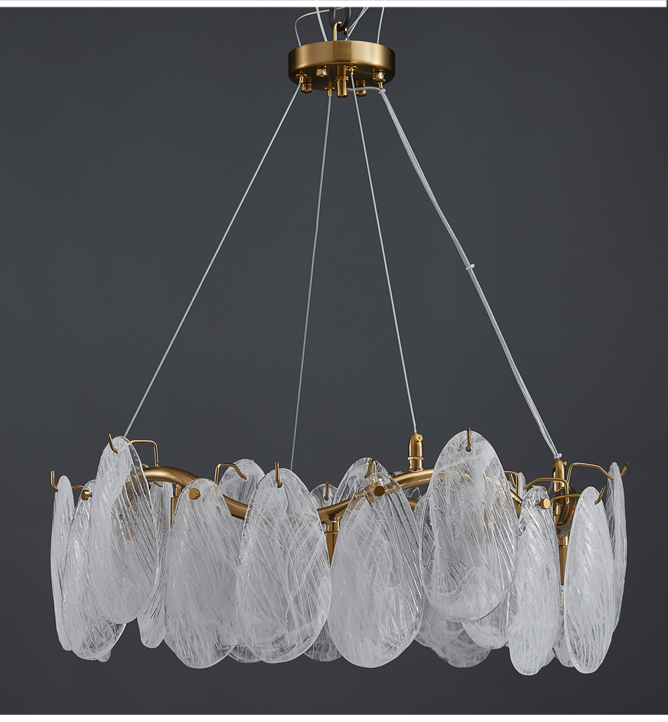 Modern living room chandelier smoke gray crystal glass chandeliers(WH-CY-210)