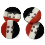 Plastic Three Combo Buttons 11/16" For Sewing Shirt Blouses