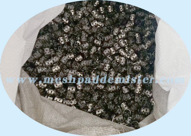 3 / 8 Inch Tiny Stainless Steel Pall Ring Packing 10 Mm Height