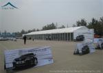 Water Resistant 20m * 50m Glass Wall Tents With Wooden Flooring