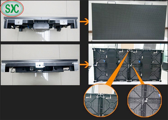 Stadium Die-Cast Aluminum Screen Full Color Outdoor Advertising LED Display 1/32 Scan Mode IP34
