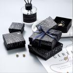 Rectangle Small Jewelry Packaging Boxes Earrings Luxury Paper Gift Box Black