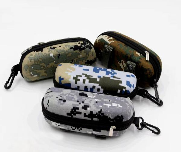 fashion light weight sunglasses case with plastic clip for sports eyewear