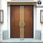 Brown Water Penetration Resistance Copper Door Villa Front Door Aesthetic
