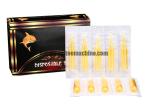 Plastic Disposable Tattoo Needle Tips , Flat / Round Open Tattoo Tip Set Yellow