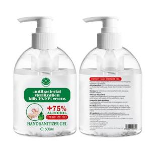 Wholesale Protective Antibacterial Hand Sanitizer Gel 75% Alcohol 500ml Transparent Color from china suppliers