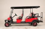 Rear Seat Fold Down Electric Lifted Golf Car 4+2 Red Color A Series