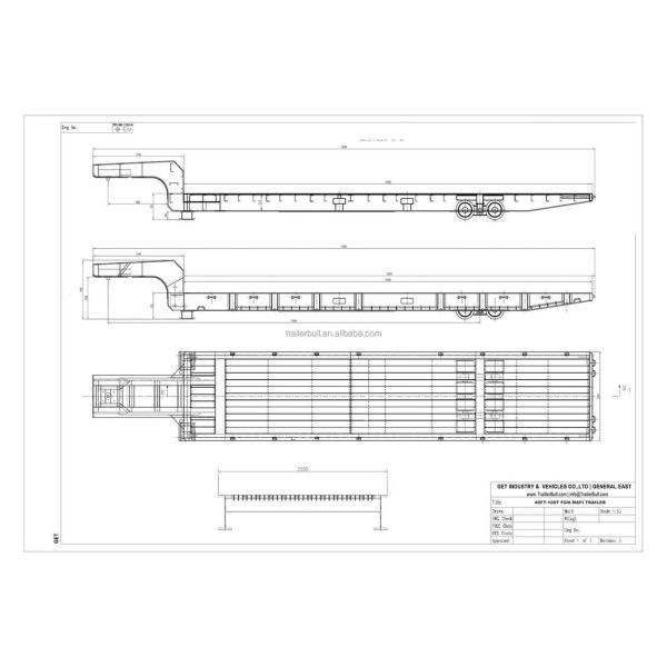 40FT 100 Ton Fgn Mafi Trailer Roll Trailer for Heavy Static Goods and Materials in The Maritime Shipping Industry