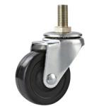3" rigid industry rubber caster, 3" rubber caster,black rubber casters, small