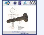 Q235 35# 45# DHS 35 Railroad / Railway Sleeper Screws , Tensile strength ≥800Mpa