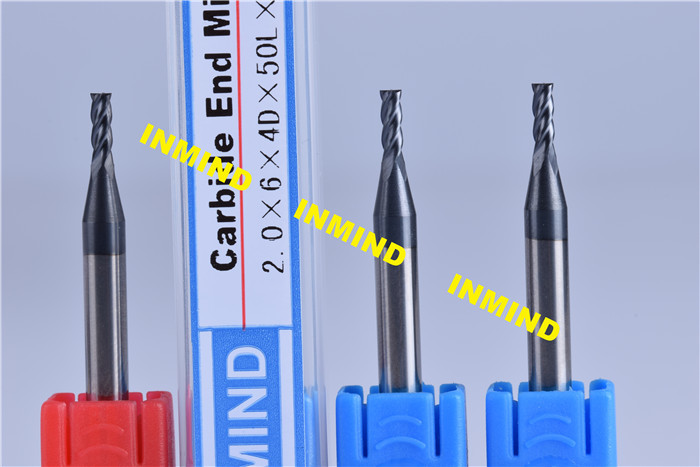 AlTiN Coated Smallest End Mill , 1.4 mm Cutting Length High Performance End Mills