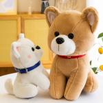 OEM Brushy Stuffed Dog Toys With Printed Logo
