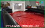 0.55mm PVC Custom White / Black Inflatable Soccer Field Commercial Grade