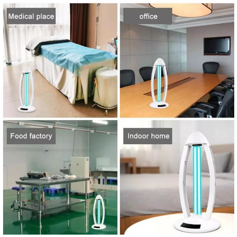 Clear Quartz Glass Tube UVC Disinfection Lamp / Office Ultraviolet Sterilization Lamp