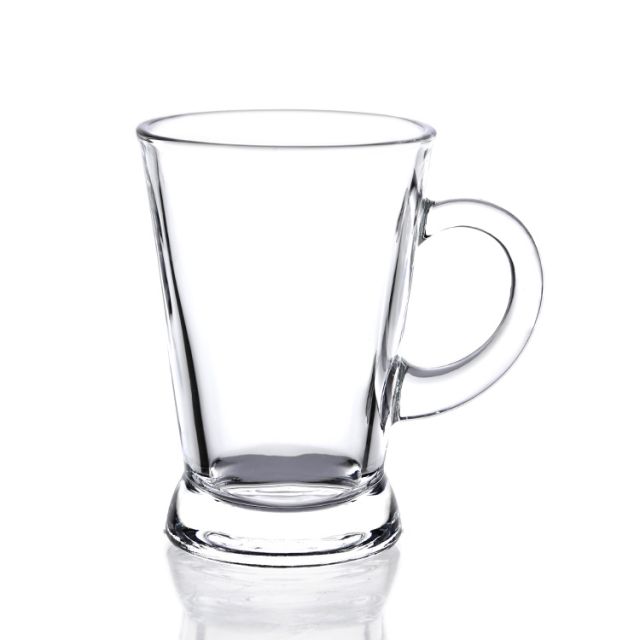 Manufacture Customized Clear Transparent Durabe High Quality Glass 180ML Coffee Cup